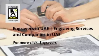 Engravers in UAE | Engraving Services and Companies in UAE