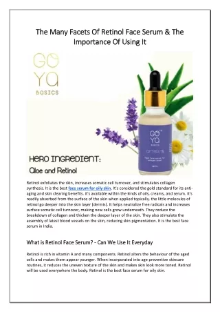 the many facets of retinol face serum