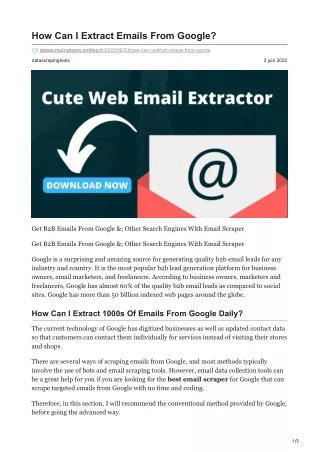 how can i extract emails from google