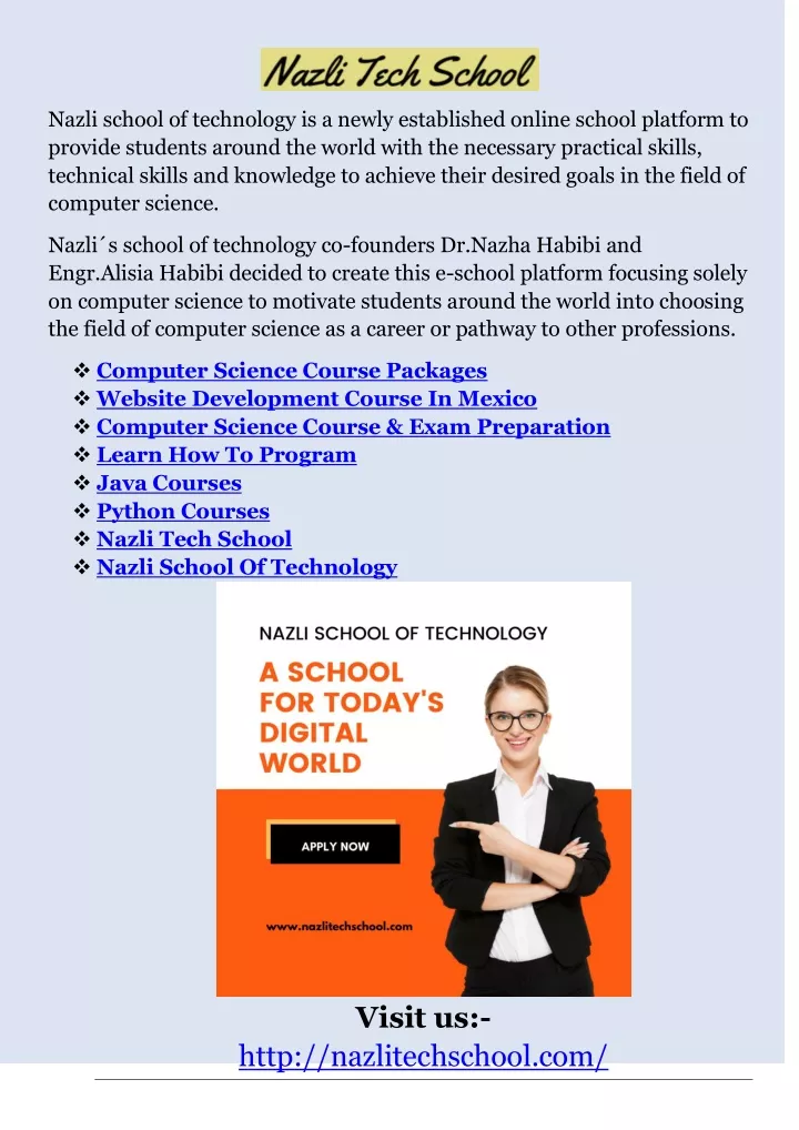 nazli school of technology is a newly established