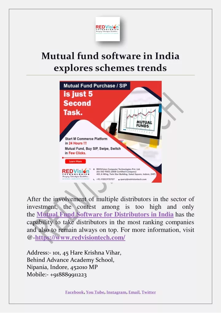 mutual fund software in india explores schemes