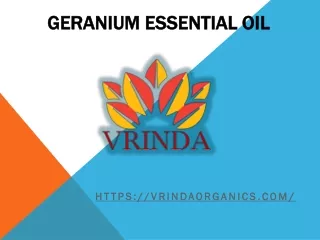 Geranium Essential Oil