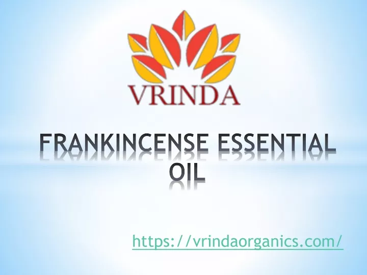 frankincense essential oil