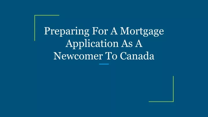 preparing for a mortgage application
