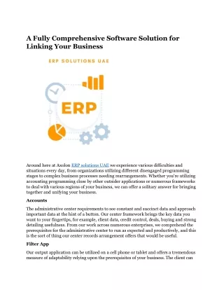 a fully comprehensive software solution