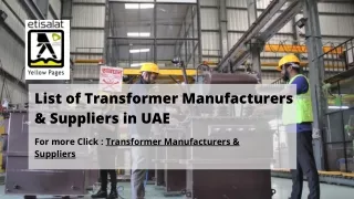 List of Transformer Manufacturers & Suppliers in UAE (2)