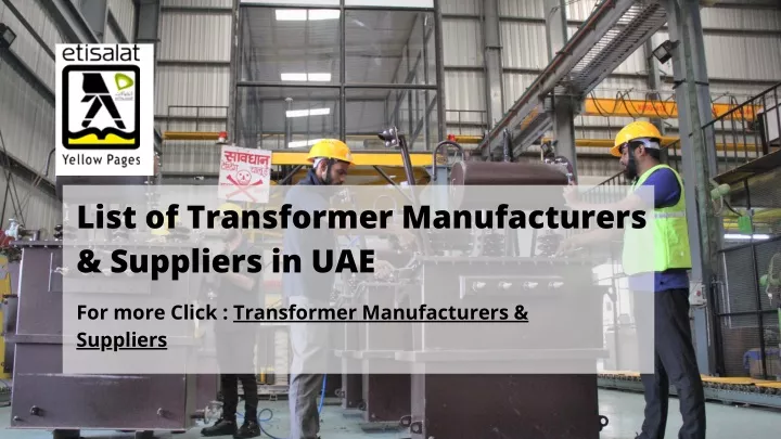 list of transformer manufacturers suppliers in uae