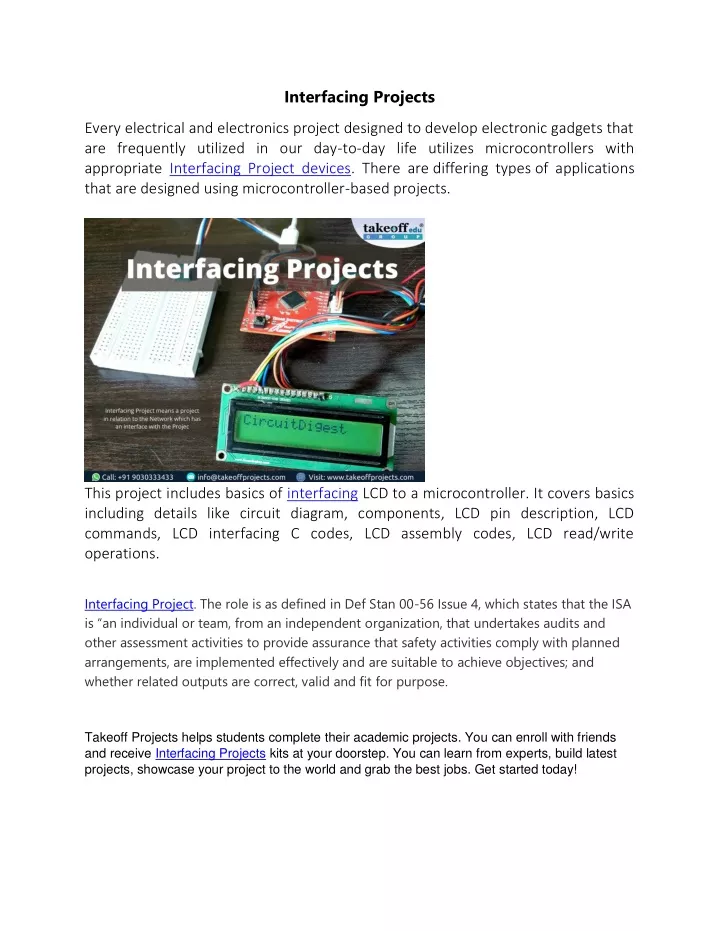 interfacing projects