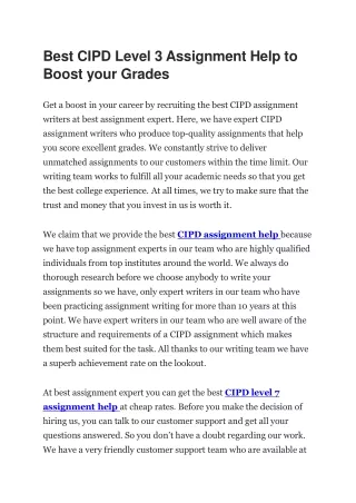 Best CIPD Level 3 Assignment Help to Boost your Grades (1)