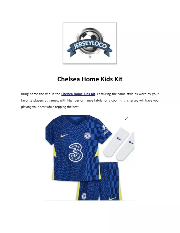 chelsea home kids kit