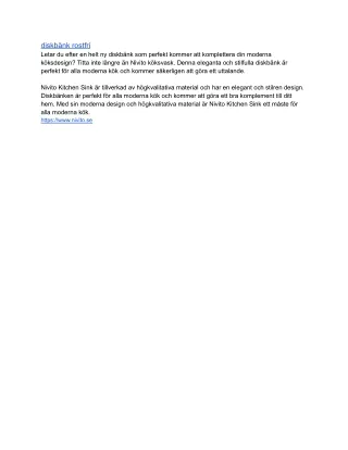 diskbänk rostfri