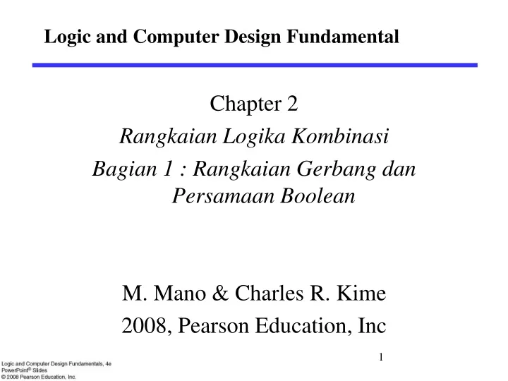 logic and computer design fundamental