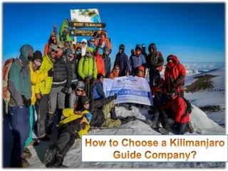 How to Choose a Kilimanjaro Guide Company?