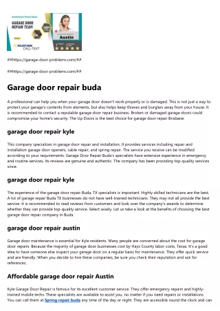 Garage door pros