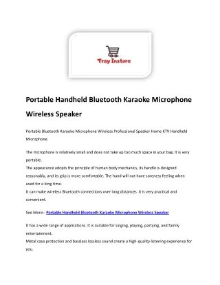 portable handheld bluetooth karaoke microphone