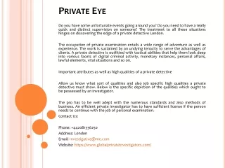 private eye