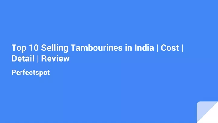 top 10 selling tambourines in india cost detail review