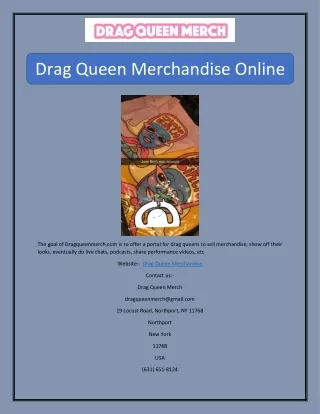 drag queen merchandise online