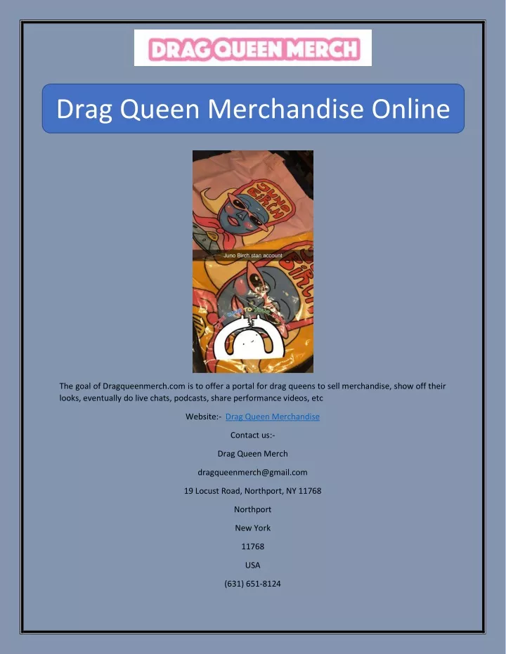 drag queen merchandise online