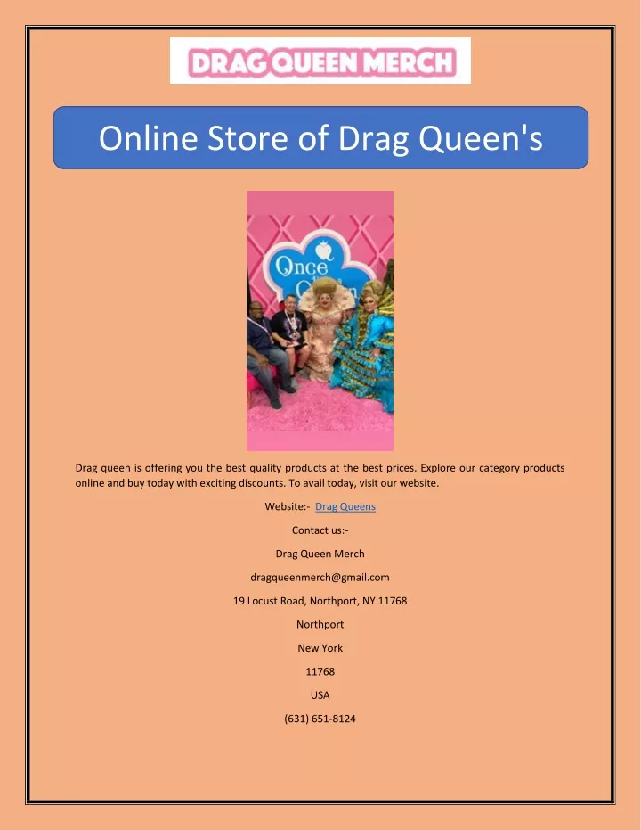 online store of drag queen s products