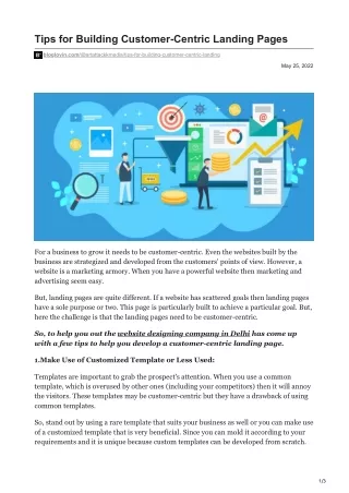 tips for building customer centric landing pages