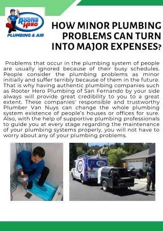 how minor plumbing problems can turn into major