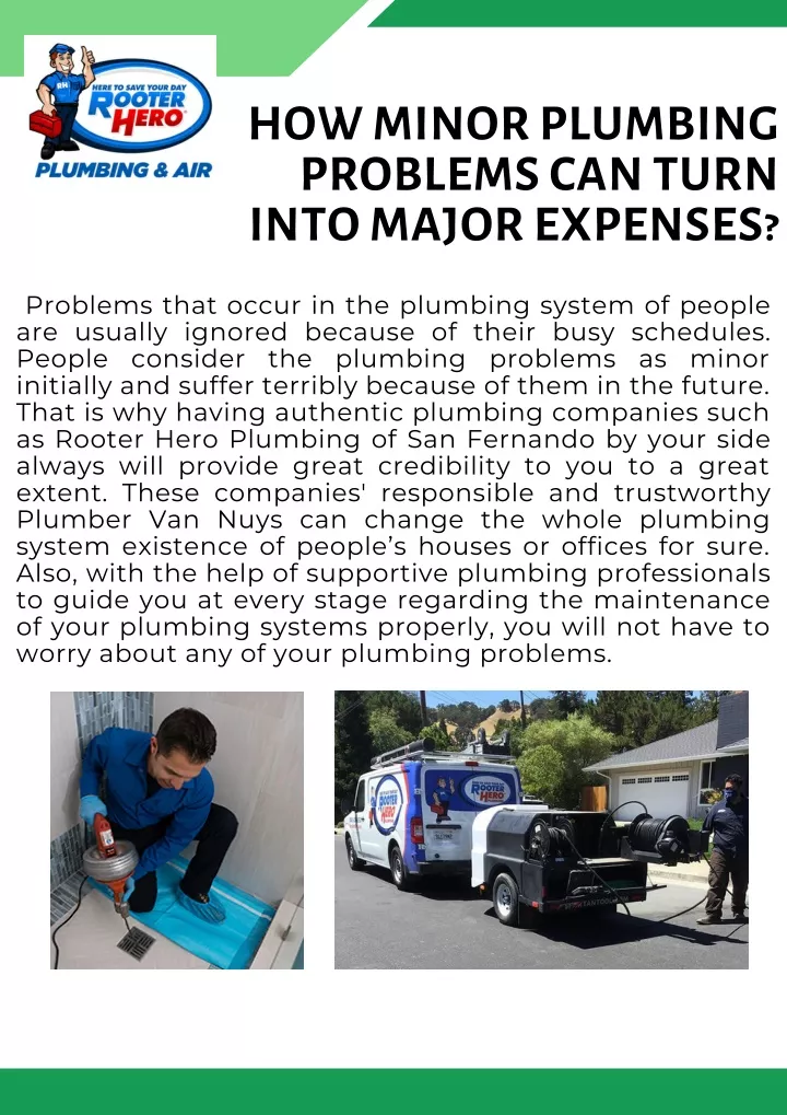 how minor plumbing problems can turn into major