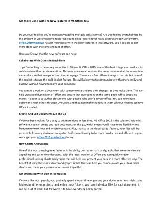 get more done with the new features in ms office