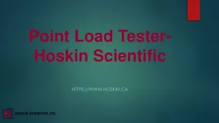 Point Load Tester- Hoskin Scientific