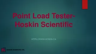 point load tester hoskin scientific