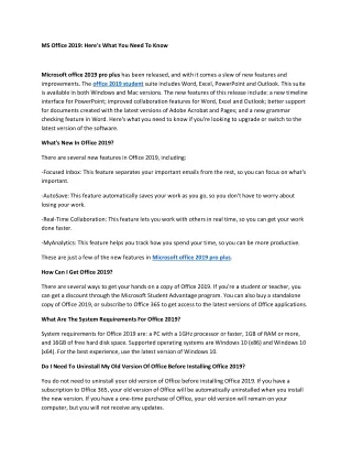 ms office 2019 here s what you need to know