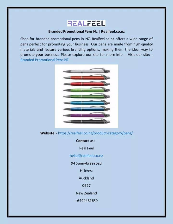 branded promotional pens nz realfeel co nz