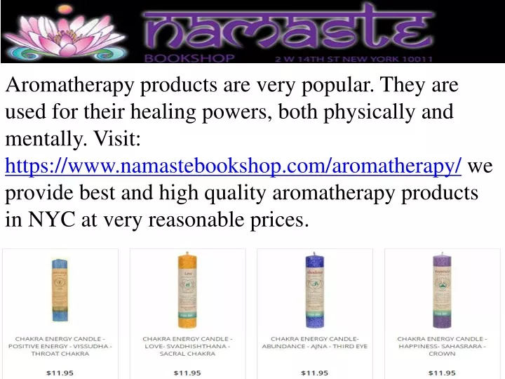 aromatherapy products are very popular they