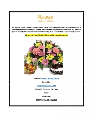 Flowers Delivery Manila  Flowerdeliverymanila.com.ph