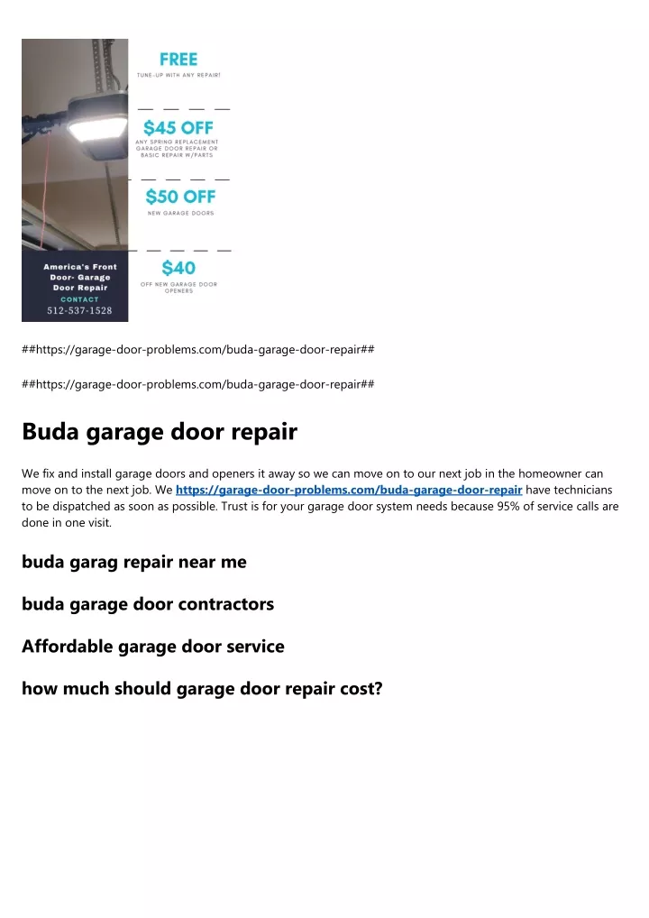 https garage door problems com buda garage door