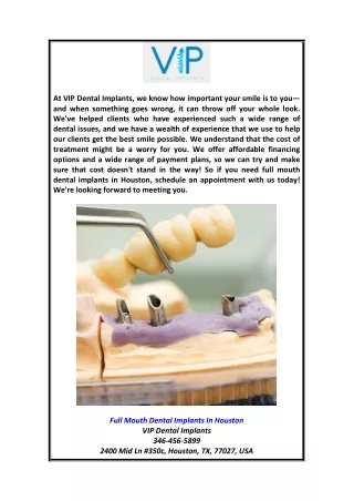 Houston Cosmetic Dentist Offers Full Mouth Dental Implants Dentalimplantsdentures.com
