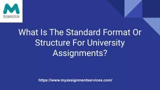 what is the standard format or structure