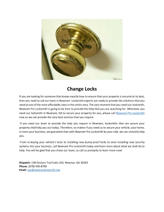 Change Locks