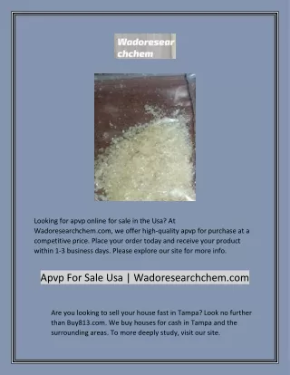 Apvp For Sale Usa | Wadoresearchchem.com