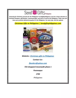 Christmas Gifts to Philippines  Sendgiftsphilippines.com