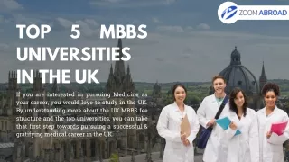 MBBS UNIVERSITIES IN THE UK