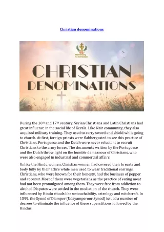 Christian denominations