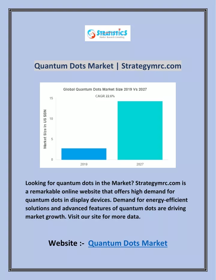 quantum dots market strategymrc com