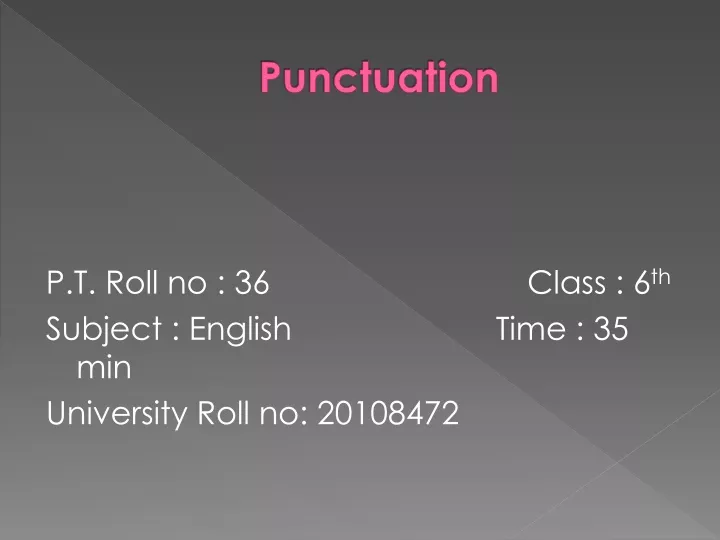 PPT - Punctuation-powerpoint PowerPoint Presentation, Free Download ...