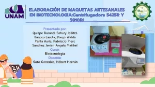 Diapositivas de Elaboración de maquetas artesanales Centrifugadora