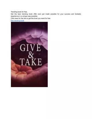 Trending book for free