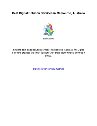 Digital Solution Services Australia
