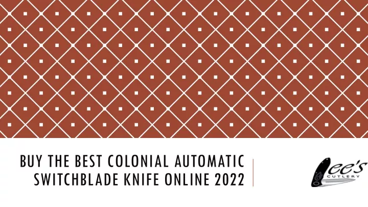 buy the best colonial automatic switchblade knife online 2022