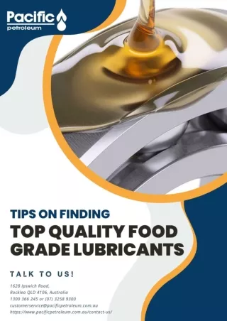 Pacific Petroleum Top Quality Food Grade Lubricants