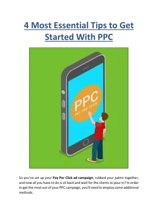 4 Most Essential Tips to Get Started With PPC`